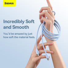 Кабель Baseus Jelly Liquid Silica Gel Fast Charging Data Cable Type-C to Type-C 100W 20V 5A 2m Синій