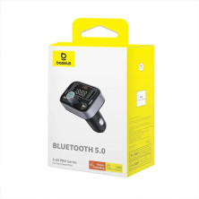 FM-трансмиттер Baseus S-09 Pro T-Typed FM Launcher MP3 Car Charger 2USB+Type-C 3.4A Черный