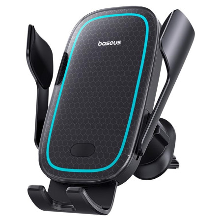 Бездротовий автомобільний зарядний пристрій Baseus Milky Way Pro Wireless Charging Electric Car Mount з технологією Qi 15W Чорний