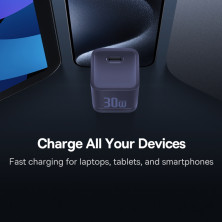 Сетевое зарядное устройство Baseus GaN5S Fast Charger 1C PD3.0 30W Type-C 3A Фиолетовый