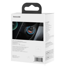 Автомобільний зарядний пристрій Baseus Golden Contactor Max Dual Fast Charger Car Charger 60W 2USB Блакитний
