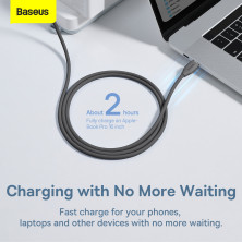 Кабель Baseus Jelly Liquid Silica Gel Fast Charging Data Cable Type-C to Type-C 100W 20V 5A 1.2m Чорний