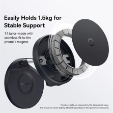 Тримач для телефона Baseus MagPro Magnetic Foldable Чорний