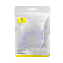 Кабель Baseus Pudding Series Fast Charging Data Cable Type-C to Lightning PD 20W 2m Фиолетовый