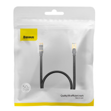 Кабель Baseus High Speed CAT7 Seven Types RJ45 10Gigabit Network Cable Ethernet Круглый 0.5m Черный