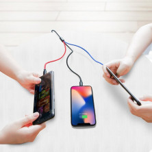 Кабель Baseus Three Primary Colors 3-in-1 Fast Charging Data Cable USB to Lightning+Type-C+MicroUSB 3.5А 1.2m Чорний