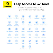 Стілус для iPad Baseus Writing 2 Series Plug-Type USB-C Active Wireless Version з LED індикатором 12 годин Білий