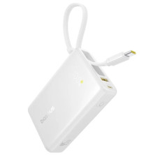 УМБ Baseus PicoGo Digital Display 10000mAh 45W 3A з технологією QC3.0+PD3.0 і Type-C кабелем 45W Білий