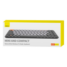 Клавиатура беспроводная Baseus K01A Wireless Tri-Mode Keyboard 2.4G/BT1+BT2 Сірий