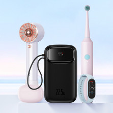 УМБ Baseus Qpow2 Dual-Cable 20000mAh 22.5W 2.4A с технологией QC3.0+PD3.0 и iP 20W+Type-C 22.5W кабелем Черный