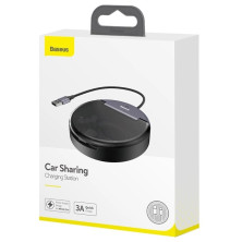 Кабель станція для зарядки Baseus Car Sharing Charging Station 6-in-1 USB to Lightning+Type-C+MicroUSB 3А 1m Чорний