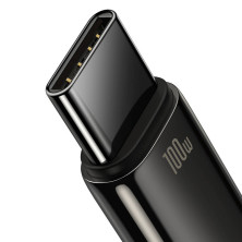 Кабель Baseus Tungsten Gold Fast Charging Data Cable USB to Type-C 100W 20V 5A 1m Черный