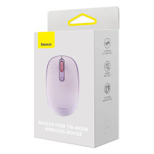 Беспроводная мышка Baseus F01B Tri-Mode Wireless Mouse 2.4G/BT1+BT2 800-1200-1600dpi Фиолетовый
