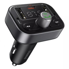 FM-трансмиттер Baseus S-09 Pro T-Typed FM Launcher MP3 Car Charger 2USB+Type-C 3.4A Черный