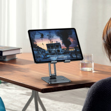 Підставка для планшета настільна Baseus Desktop Biaxial Foldable Metal Stand for Tablets Сірий