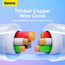 Кабель Baseus Explorer Series with Smart Temperature Control Fast Charging Data Cable USB to Lightning 2.4A 1m Голубой