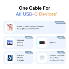 Кабель Baseus Discolor Series Fast Charging Data Cable Type-C to Type-C 100W 20V 5A 1m Черный