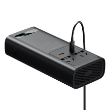 Автомобильный инвертор Baseus Super Si Inverter 500W (220V CN/EU) 2Розетки+USB+Type-C 3A с технологией QC3.0+PD3.0 Черный