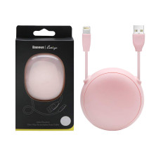 Кабель Baseus Lets Go Little Reunion One-Way Stretchable Cable USB to Lightning 2A 1m Розовый