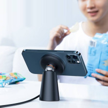 Беспроводное зарядное устройство Baseus Simple Magnetic Stand с функцией MagSafe и Qi 15W Черный