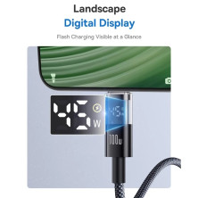 Кабель Baseus Display 2 Series Fast Charging Data Cable USB to Type-C 100W 20V 5A 1m Черный