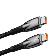 Кабель Baseus Glimmer Series Fast Charging Data Cable Type-C to Type-C 100W 20V 5A 2m Черный