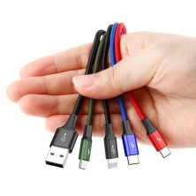 Кабель Baseus Fast 4-in-1 Fast Charging Data Cable USB to Lightning+Type-C*2+MicroUSB 3.5А 1.2m Чорний