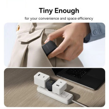 Мережевий зарядний пристрій Baseus Palm Fast Charger QC3.0+PD3.0 20W USB+Type-C 3A + Кабель Type-C to Type-C 60W 20V/3A 1м Чорний