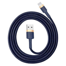 Кабель Baseus Cafule Cable USB to Lightning 2.4A 1m Сине-Золотой
