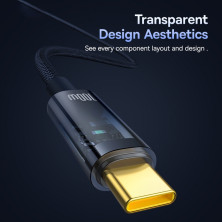 Кабель Baseus Explorer Series Auto Power-Off Fast Charging Data Cable Type-C to Type-C 100W 20V 5A 1m Синий