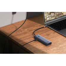 USB-хаб Baseus 5in1 UltraJoy 5-Port Type-C HUB Adapter Type-C to USB3.0*4, Type-C(PD)*1 Сірий