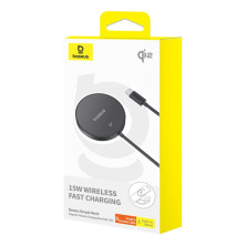 Бездротовий зарядний пристрій Baseus Simple Mini4 Magnetic з функцією MagSafe і Qi2 15W Чорний