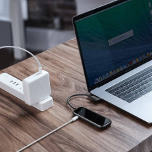 USB-хаб Baseus 5in1 Multi-functional 5-Port Type-C HUB Adapter Type-C to USB3.0*4, Type-C(PD)*1 Сірий