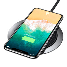 Беспроводное зарядное устройство Baseus Metal Wireless Charger с технологией Qi 10W Черный