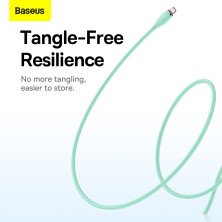 Кабель Baseus Jelly Liquid Silica Gel Fast Charging Data Cable Type-C to Lightning PD 20W 1.2m Зелений
