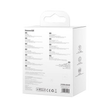 Кабель Baseus Traction Series Retractable 3-in-1 Fast Charging Data Cable Type-C to Lightning+Type-C+MicroUSB 100W 1.7m Фіолетовий