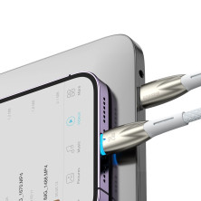 Кабель Baseus Glimmer Series Fast Charging Data Cable Type-C to Lightning PD 20W 1m Белый