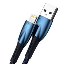 Кабель Baseus Glimmer Series Fast Charging Data Cable USB to Lightning 2.4A 2m Синий