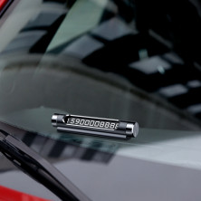 Автовизитка парковочная карта Baseus All Metal Temporary Parking Number Plate версия для двух номеров Черный