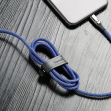 Кабель Baseus C-shaped Light Intelligent power-off Cable USB to Lightning 2.4A 1m Синій