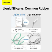 Кабель Baseus Jelly Liquid Silica Gel Fast Charging Data Cable Type-C to Lightning PD 20W 1.2m Зелений
