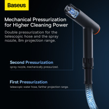 Мінімийка Baseus GF3 Car Wash Nozzle зі шлангом 7.5 метрів Чорний