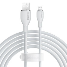 Кабель Baseus Pudding Series Fast Charging Data Cable USB to Lightning 2.4A 2m Білий
