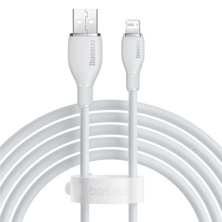 Кабель Baseus Pudding Series Fast Charging Data Cable USB to Lightning 2.4A 2m Білий