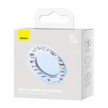 Бездротовий зарядний пристрій Baseus Simple 2 Wireless Charger з технологією Qi 15W Блакитний