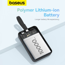 УМБ Baseus Magnetic Mini Wireless Fast Charge 10000mAh 30W 3A QC3.0+PD3.0 з функцією MagSafe та Qi 15W і Type-C 30W кабелем Чорний
