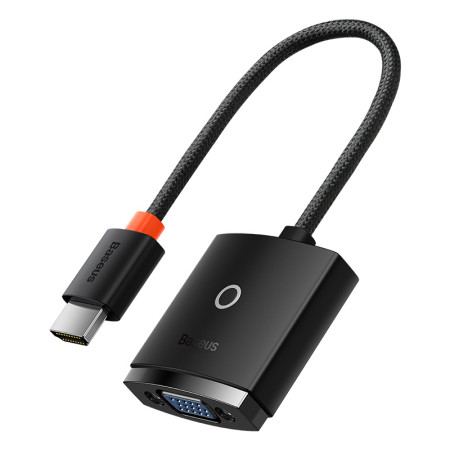 HDMI адаптер Baseus Lite Series Adapter HDMI to VGA з 3,5-мм аудіопортом AUX Чорний