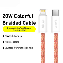 Кабель Baseus Dynamic Series Fast Charging Data Cable Type-C to Lightning PD 20W 2m Помаранчевий