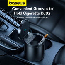 Автомобільна попільничка в підсклянник Baseus Premium 2 Series Car Ashtray Чорний
