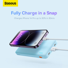УМБ Baseus Airpow Fast Charge 10000mAh 20W 3A с технологией QC3.0+PD3.0 USB+Type-C Голубой